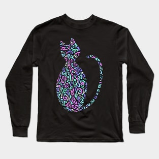 Patrón de estampado en colores Long Sleeve T-Shirt